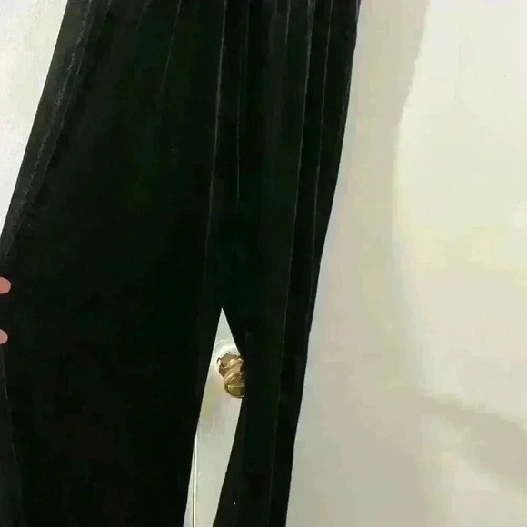 NWT H&M Velvet Wide Leg Romper Black Size 8 - Picture 6 of 8